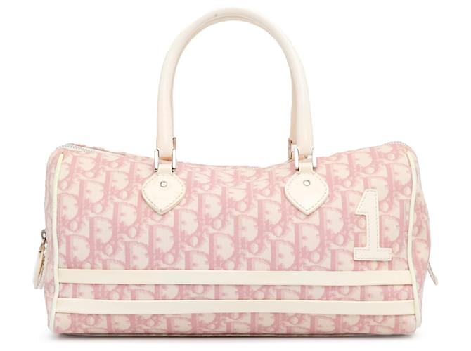 Bolso Boston femenino Diorissimo rosa Dior Lienzo Paño  ref.1398605