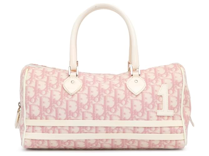 Dior Pink Diorissimo Girly Boston Bag Cloth Cloth  ref.1398605