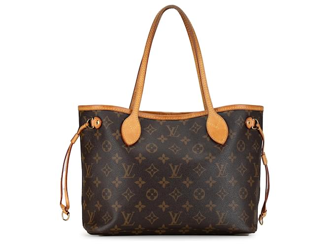 Louis Vuitton Brown Monogram Neverfull PM Leather Cloth  ref.1398625