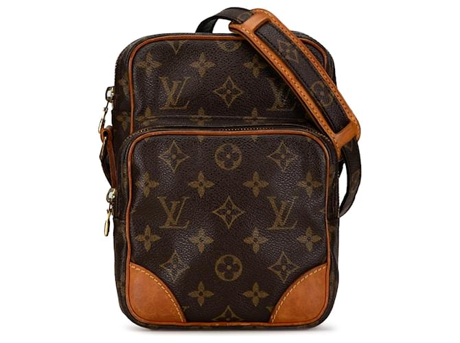 Louis Vuitton Marrom Monograma Amazone Couro Lona  ref.1398632