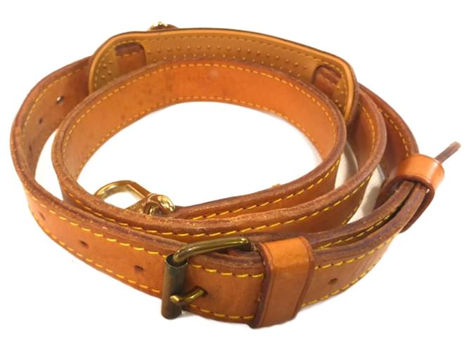 Louis Vuitton Shoulder strap for Keepall 55 monogram Beige Leather  ref.1398657