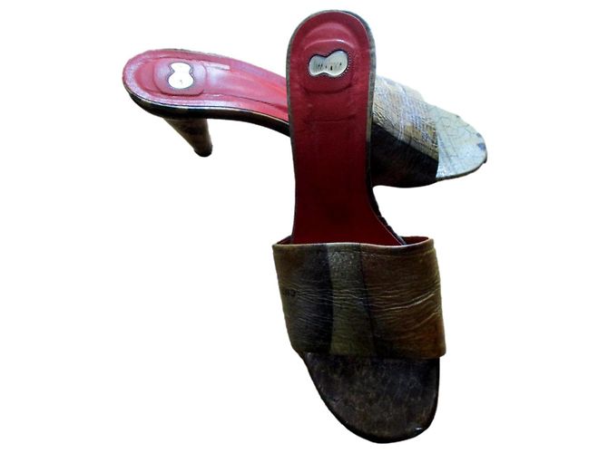 Free Lance Mules cuir verni, 36,5. Multicolore