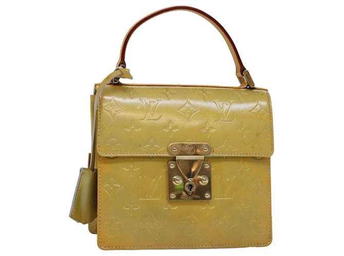 LOUIS VUITTON Monogram Vernis Spring Street Hand Bag Gris M91029 LV Auth 73919 Patent leather  ref.1398684