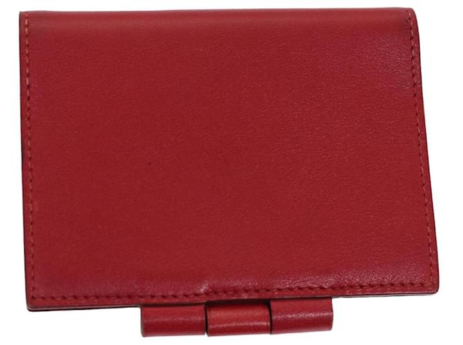 Hermès HERMES Agenda Mini Tagesplaner Cover Leder Rot Auth bs14629  ref.1398701