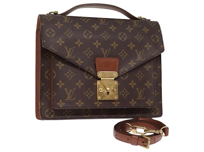 LOUIS VUITTON Bolso de mano Monceau con monograma 2camino M51185 LV Auth 74586 Lienzo  ref.1398714