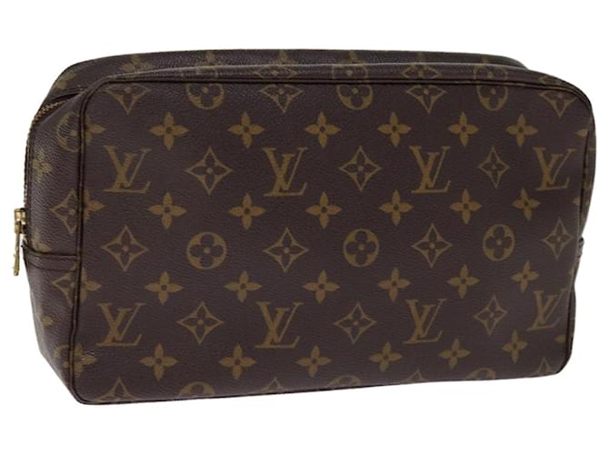 Louis Vuitton Monogram Trousse Toilette 28 Pochette M47522 LV Auth ki4493 Monogramma Tela  ref.1398730