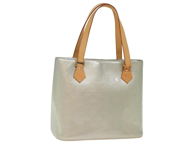 Mala de mão LOUIS VUITTON Monogram Vernis Houston Gris M91053 LV Auth ki4535 Couro envernizado  ref.1398804