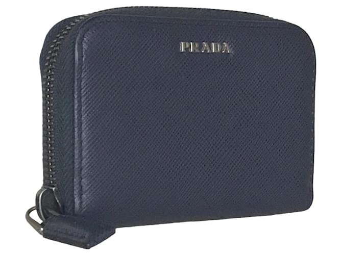 Prada Saffiano Navy blue Leather  ref.1398927