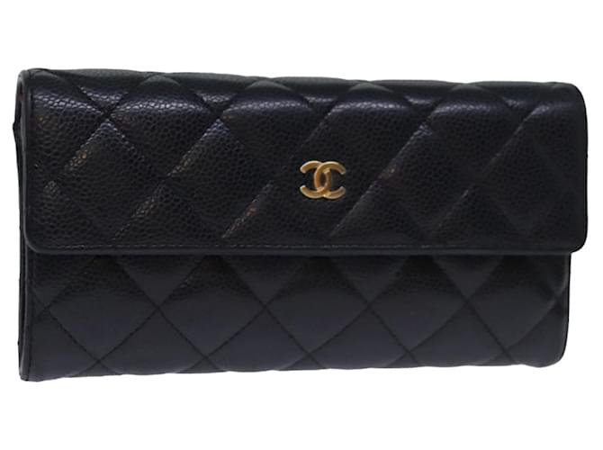 Chanel Matelassé Black Leather  ref.1399054