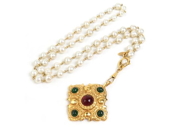 Chanel necklace Golden Metal  ref.1399364