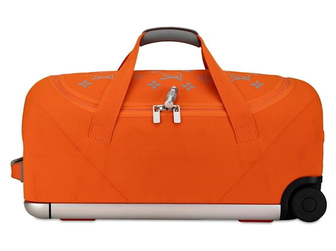 Weiche Reisetasche „Horizon“ von Louis Vuitton 55 Orange Leinwand  ref.1399440