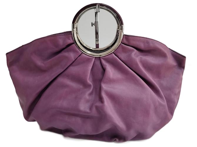 Dior Bolsos de mano Púrpura Cuero  ref.1399625