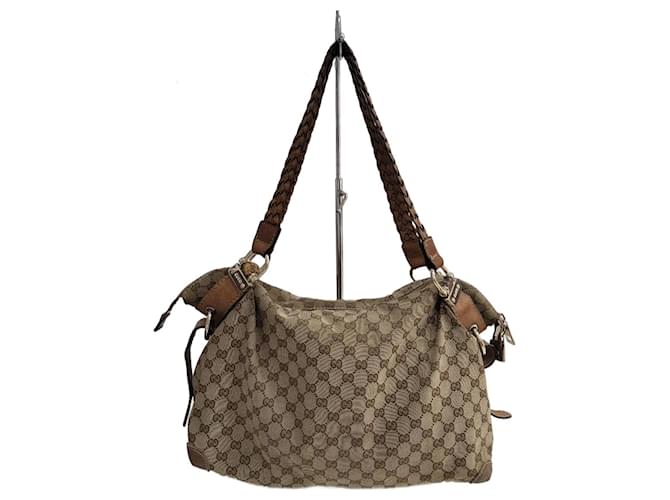 Gucci Bolsas Bege Lona  ref.1399627