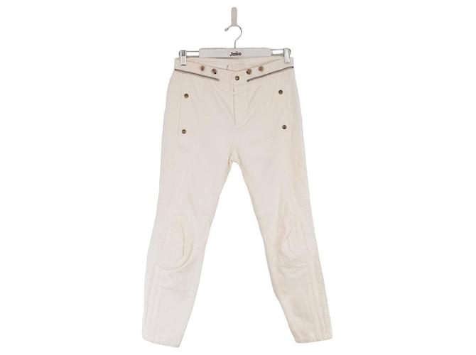 Chloé Slim-fit cotton jeans White  ref.1399663