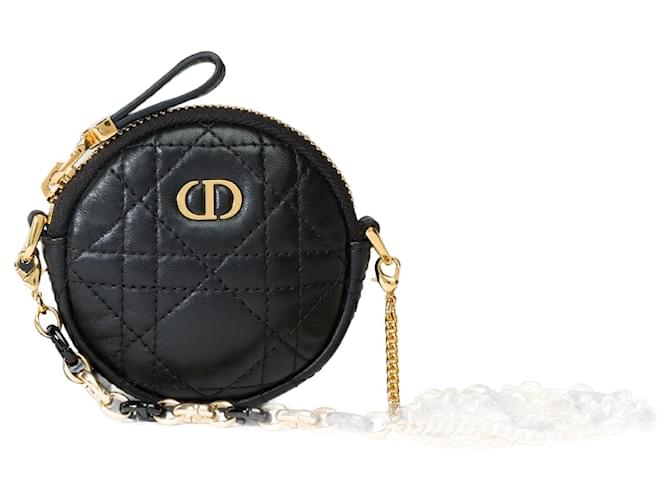 Cannage Sac DIOR Dior Caro en Cuir Noir - 101936  ref.1399684