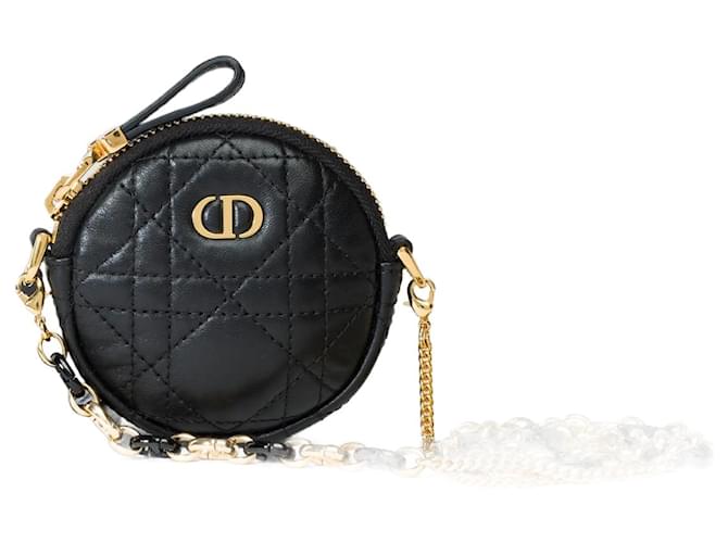 Cannage DIOR Dior Caro Tasche aus schwarzem Leder - 101936  ref.1399684