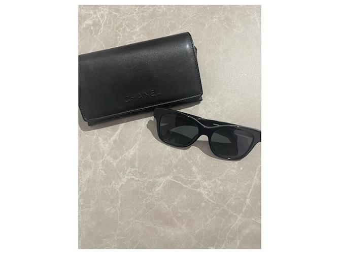 CHANEL Lunettes de soleil T.  plastique Noir  ref.1399698