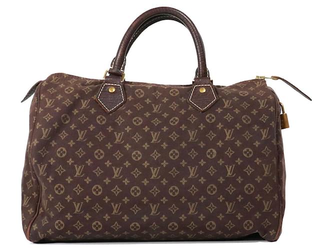 Speedy LOUIS VUITTON Bolsos T.  Cuero Castaño  ref.1399714