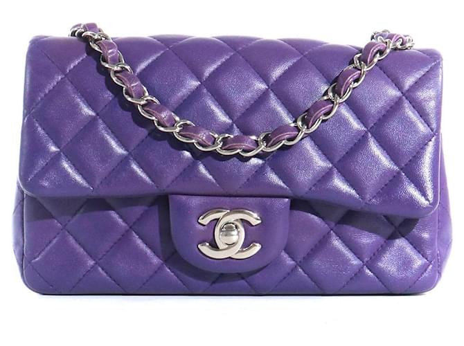 Timeless CHANEL  Handbags T.  leather Purple  ref.1399721