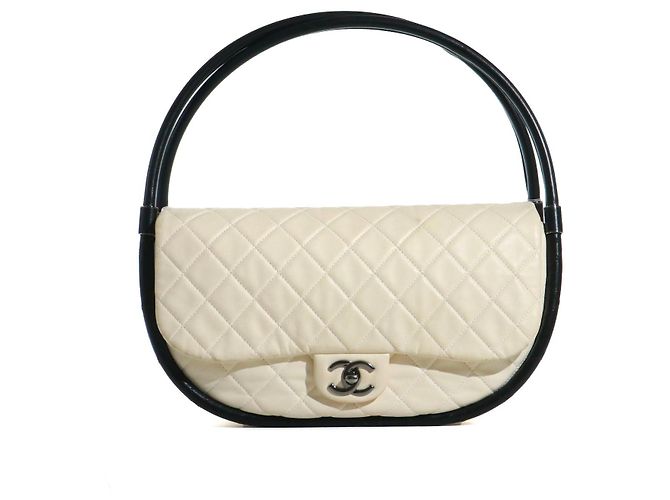 Hula Hoop Bolsas CHANEL T.  Couro Branco