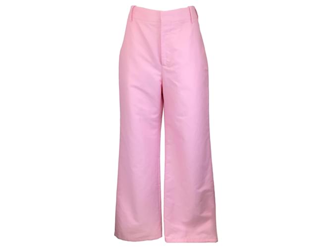 Autre Marque Marni Pink Logo Embroidered Cotton Pants  ref.1399732