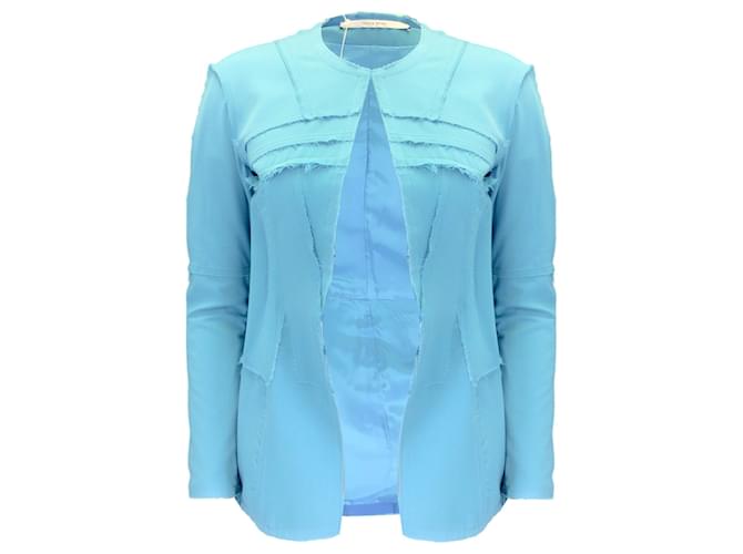 Autre Marque Talia Byre Turquoise Wool Stretch Jacket Blue  ref.1399737
