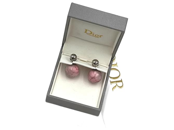 Boucles d'oreilles DIOR Gris Plata  ref.1399779