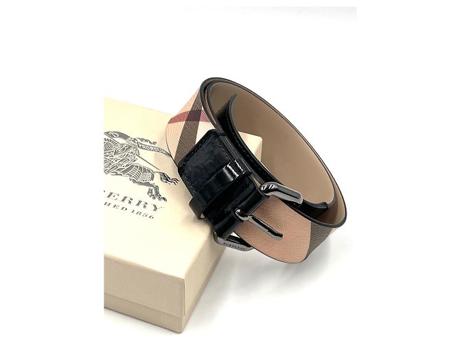 Gürtel BURBERRY Beige Leder