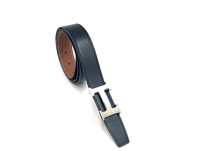 Ceinture HERMÈS Preto Couro  ref.1399815