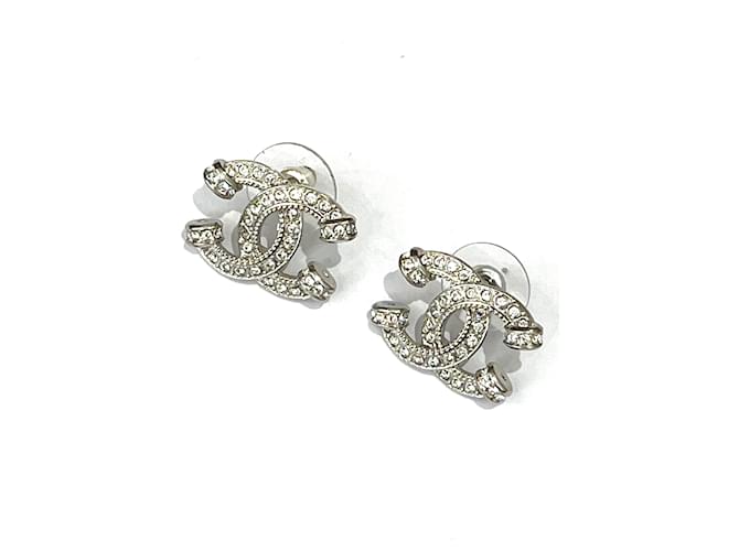 Boucles d'oreilles Chanel Plata Metal  ref.1399854