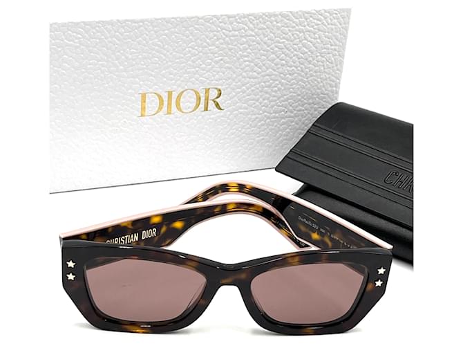 Solaires DIOR Plastique Marron  ref.1399858