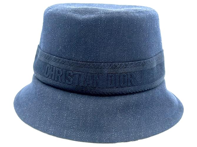 CHAPEAU CHRISTIAN DIOR Blue Cloth  ref.1399872