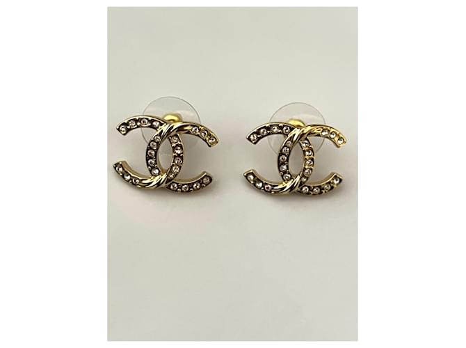 Boucles d'oreilles Chanel Dourado Metal  ref.1399875