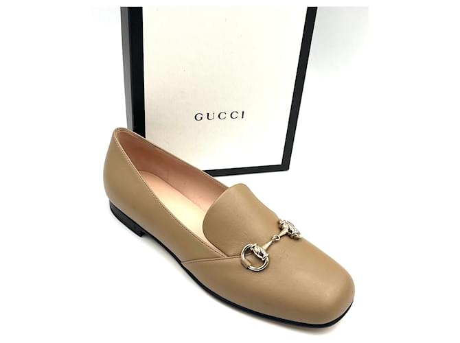 Chaussures GUCCI Beige Leather  ref.1399891
