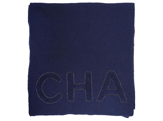 Echarpe Chanel Blue Wool  ref.1399898