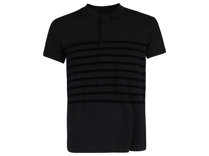 Polo Jean Paul Gaultier de algodón a rayas negras