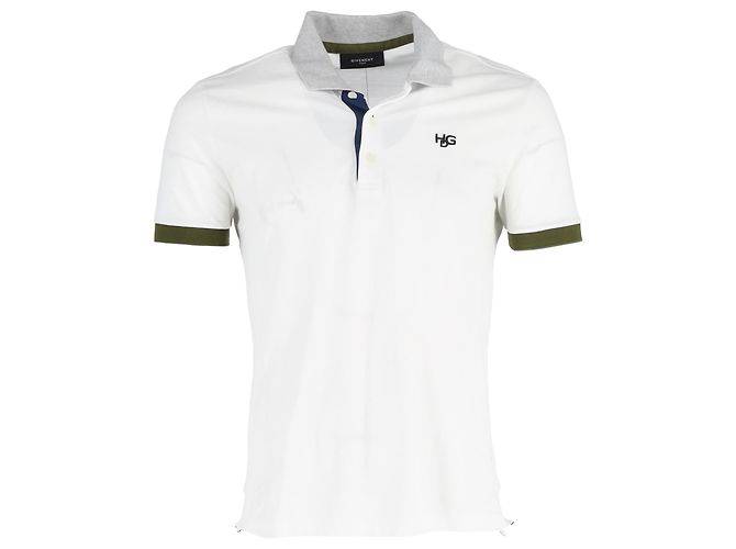 Camisa pólo masculina Givenchy em algodão branco