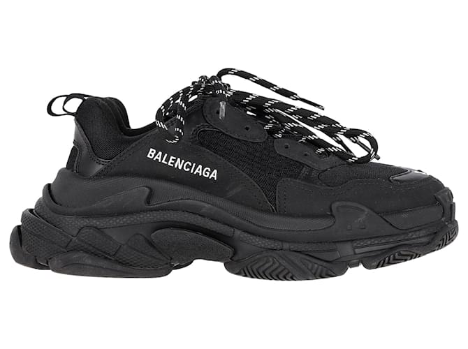 Balenciaga Triple S Sneakers aus schwarzem Polyester  ref.1399984