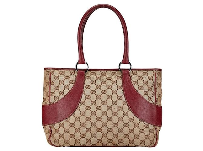 Borsa tote in tela GG Gucci 113011 in ottime condizioni Beige  ref.1400061