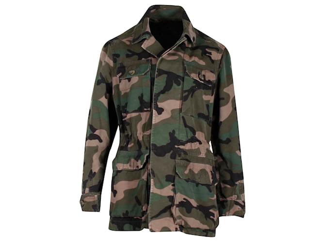 Autre Marque Chaqueta de camuflaje Valentino en algodón verde oliva  ref.1400069