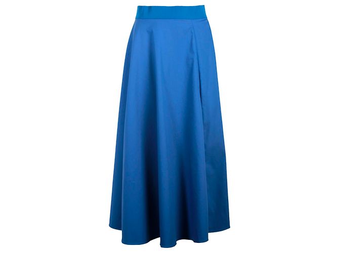 Falda midi circular Sportmax de algodón azul