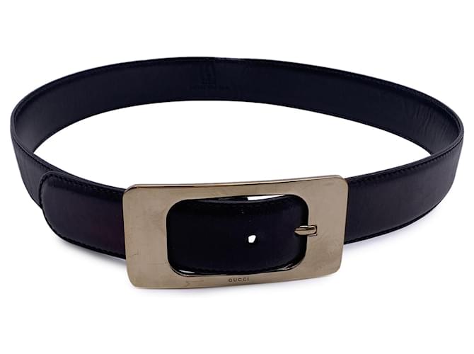 HOT Waist Belt Gucci Belt Large Buckle Gucci Black Leather Waist