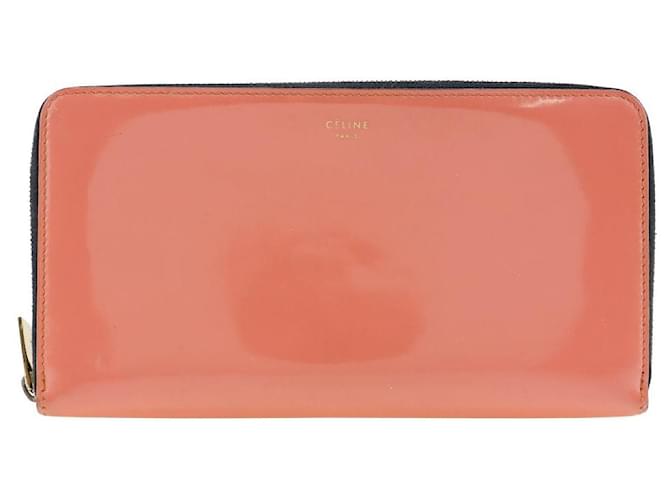 Céline Celine Patent Zip Around Wallet  Leather Long Wallet in Good condition  ref.1400129