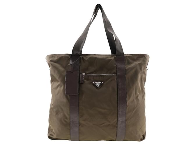 Prada Tessuto Tote Bag Canvas Tote Bag in gutem Zustand Leinwand  ref.1400135