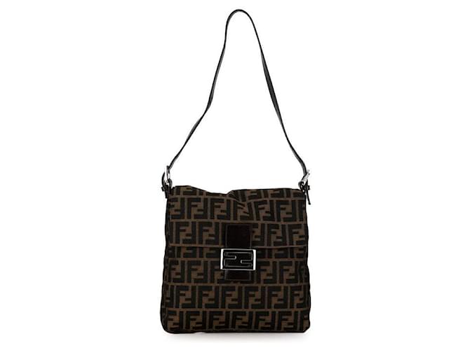 Fendi Zucca Canvas Mamma Jumbo Baguette Bag Bolso de hombro de lona 26730.0 en buen estado Lienzo  ref.1400155