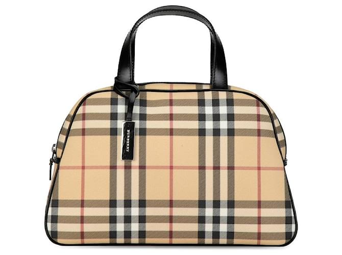 Burberry House Check Canvas Handbag Canvas Handbag in Good condition Cloth  ref.1400204
