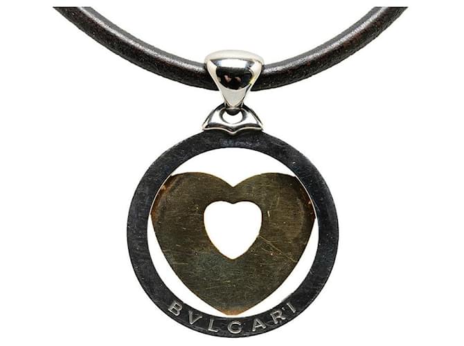 Bulgari Bvlgari 18k Gold Tondo Heart Choker Metal Necklace in Good condition  ref.1400212
