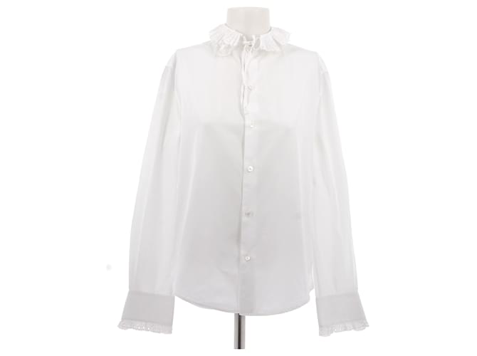 Céline T-shirt CELINE.fr 38 cotton Coton Blanc  ref.1400237