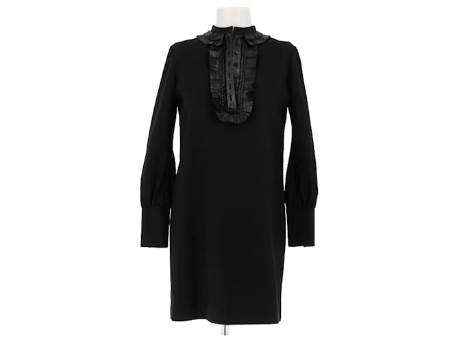 SAINT LAURENT  Dresses T.fr 36 Wool Black  ref.1400251