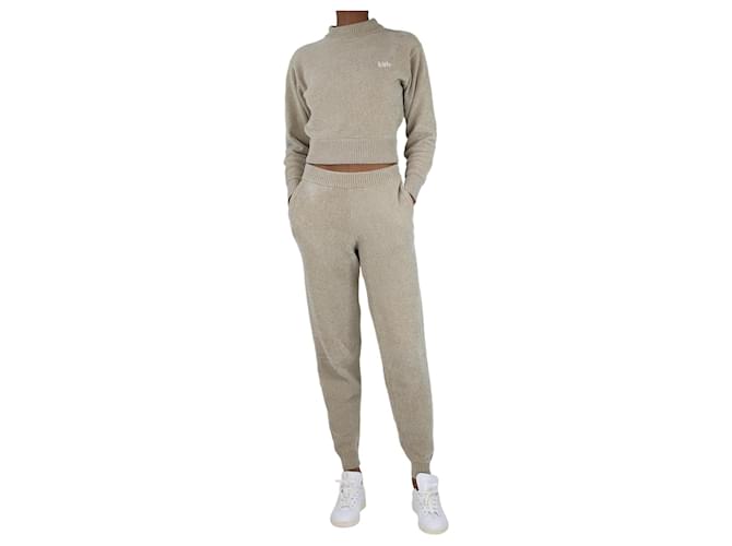 Autre Marque Neutral cropped jumper and sweatpants set - size XS Polyester  ref.1400285